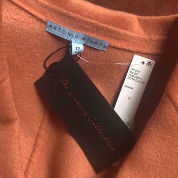 NEW!!!   Notch Collar Long Wool Jacket Coat - Picture 5 of 6